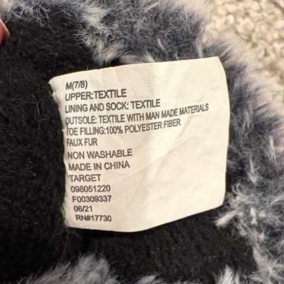 Target Gray Furry Kids Slippers - Picture 2 of 7